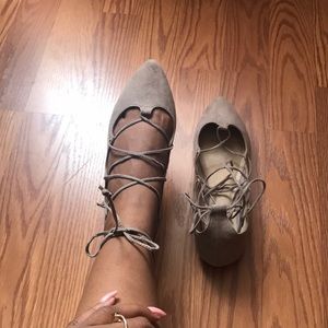 Lace Up Pointed Toe Flats *brand NEW*